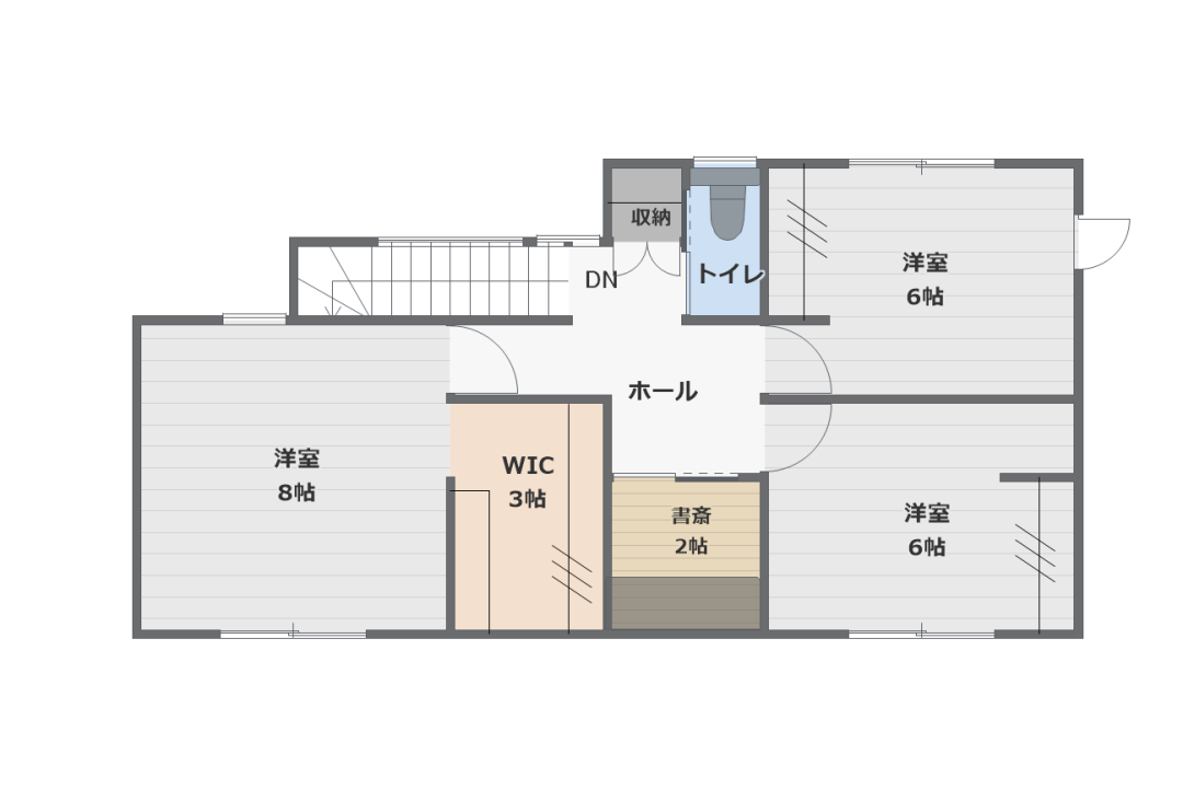 郡山市鶴見坦三丁目建売の間取り図➁