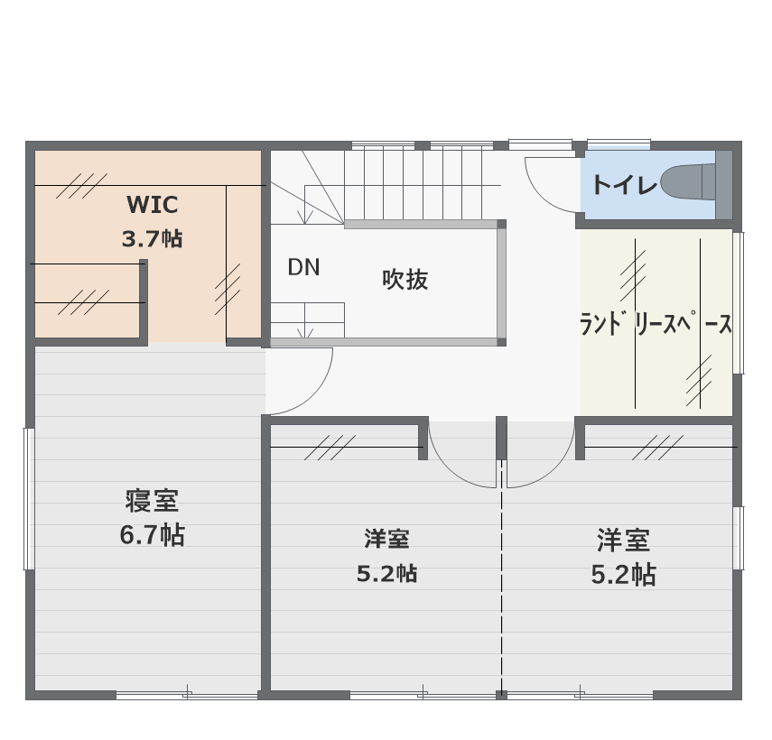 須賀川市森宿・建売の間取り2階